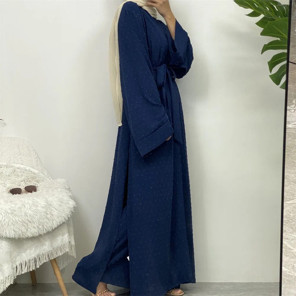 Navy - 3 Piece Abaya Set