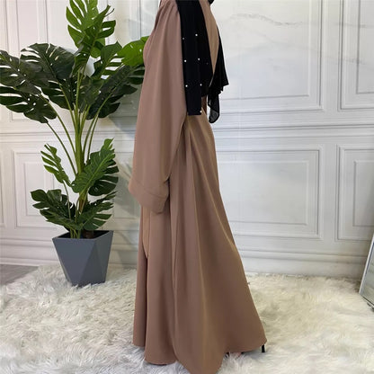 Brown - Umbrella Cut Closed Abaya