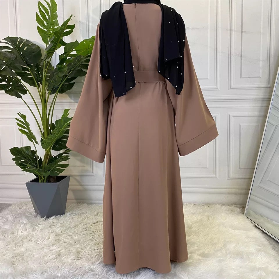 Brown Umbrella Cut Closed Abaya