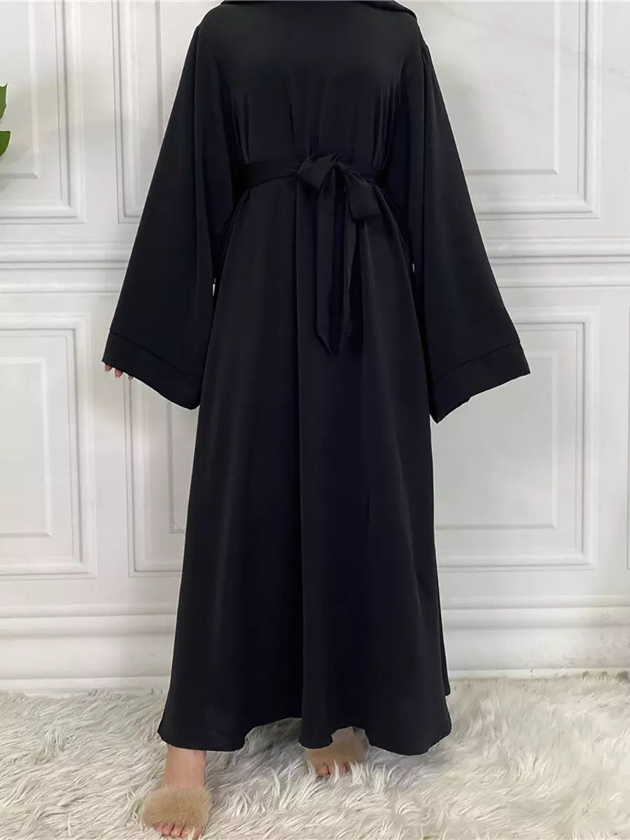 Black Umbrella Cut Closed Abaya