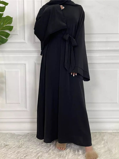 Black - Umbrella Cut Closed Abaya