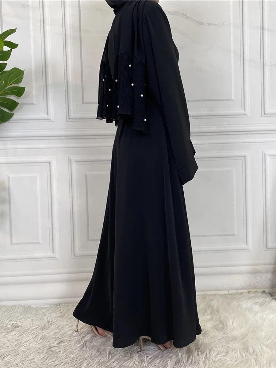 Black Umbrella Cut Closed Abaya